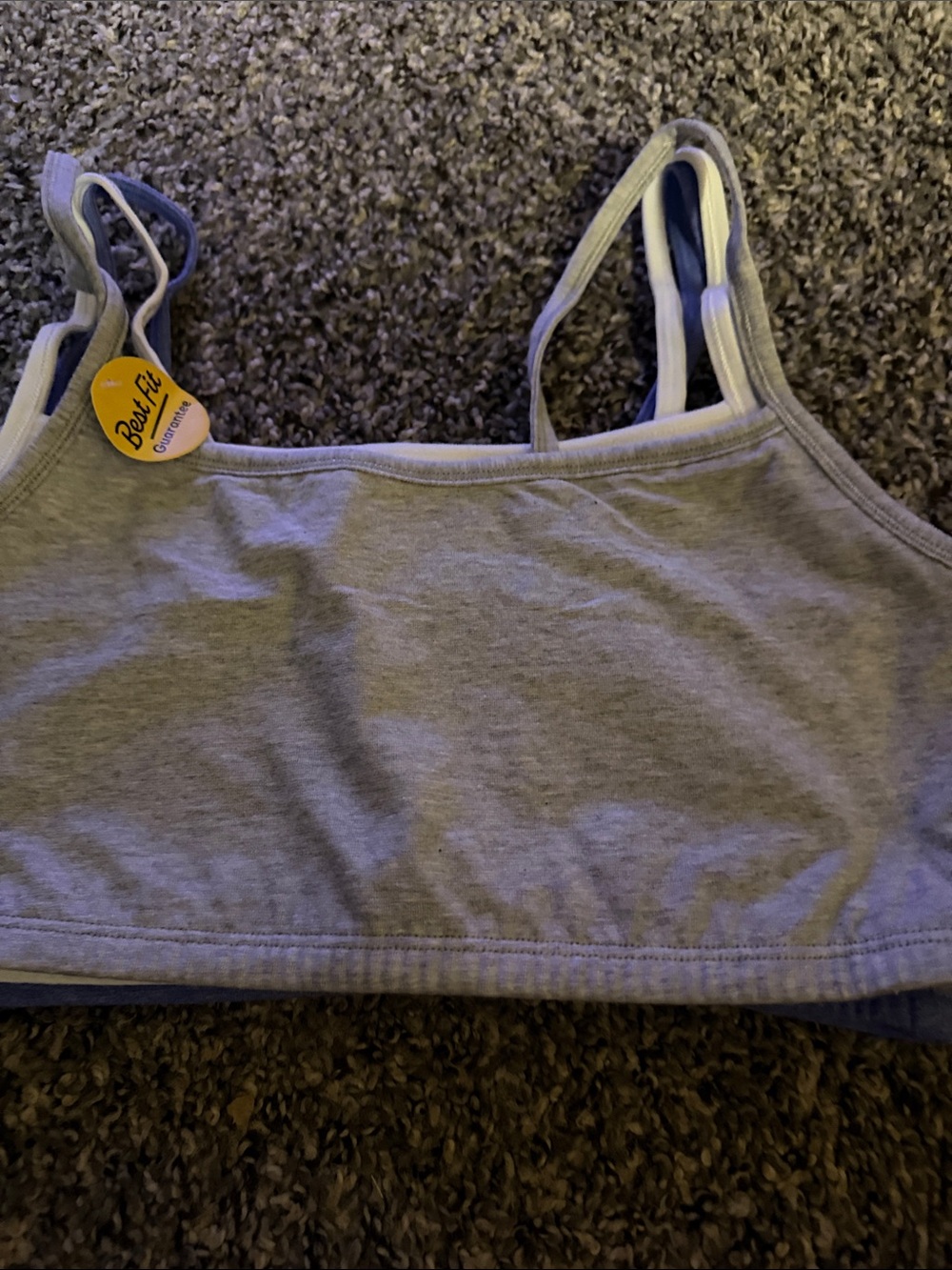 Fruit of the Loom Women's Light Grey Cotton Bralette